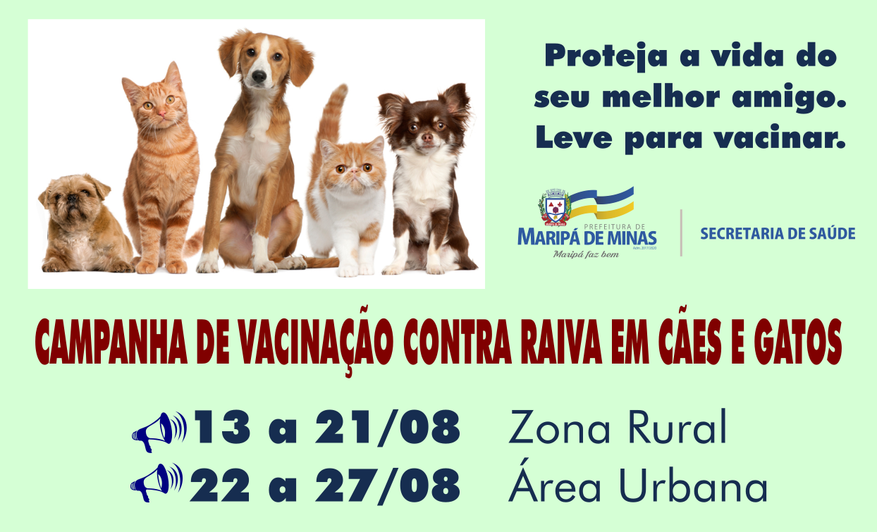 Área urbana e zona rural: campanha vai proteger cães e gatos contra a raiva em Maripá